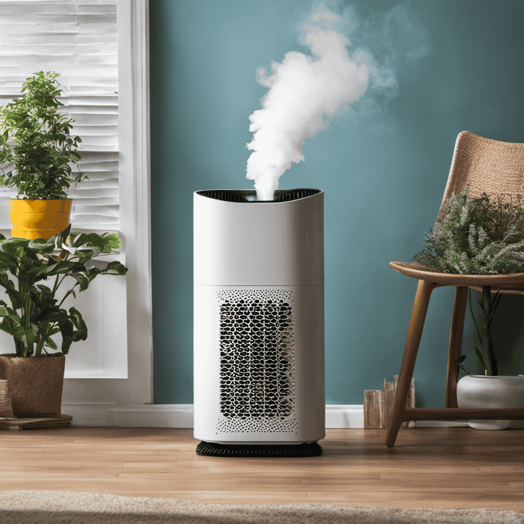 An image for a blog post about an air purifier's hilarious reaction to a fart