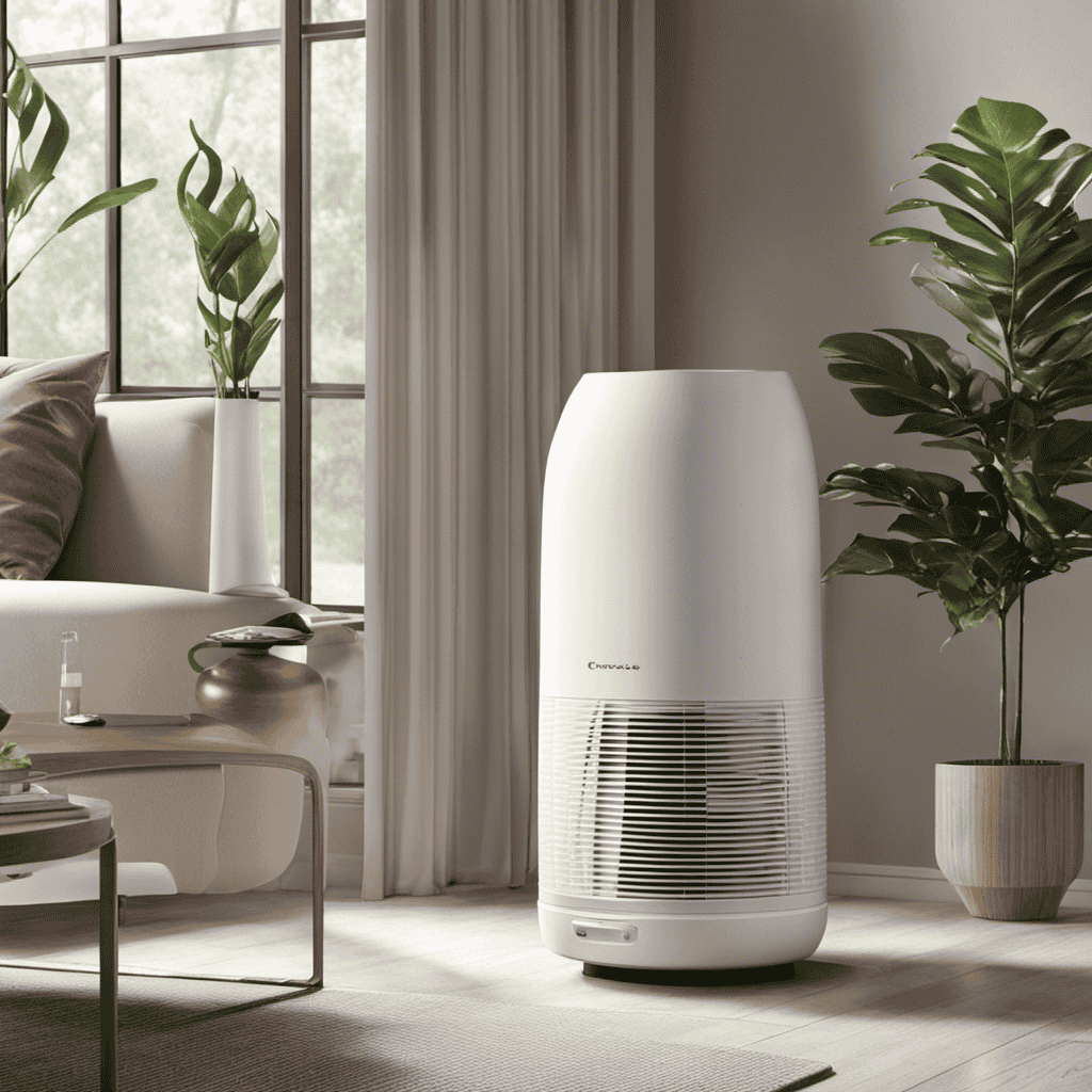 An image showcasing a diverse selection of air purifiers, displaying various sizes, shapes, and features