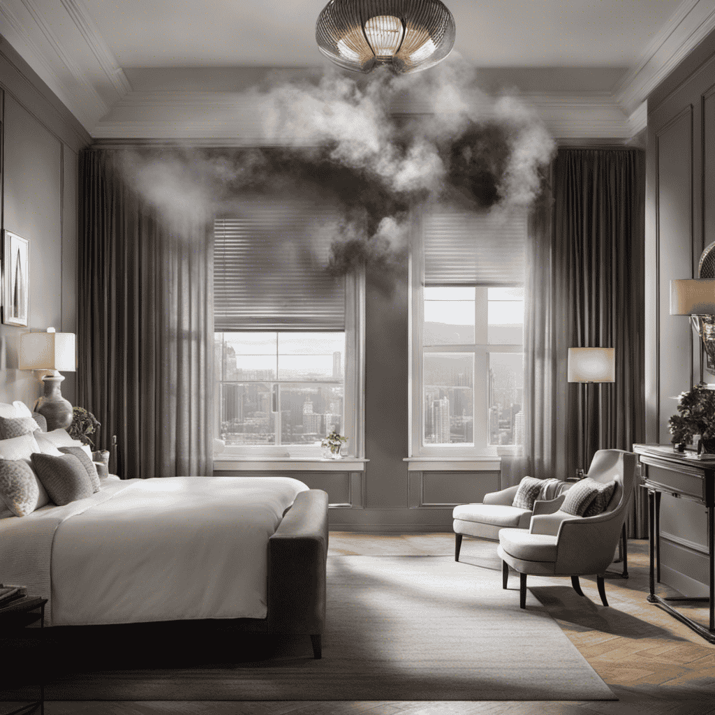 An image that captures the essence of a smoke-filled room being transformed into a fresh and clean space