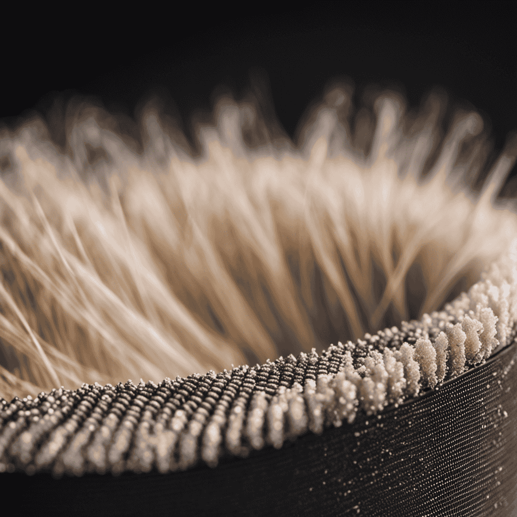 An image showing a close-up of an air purifier filter covered in layers of dust and particles, with a clear contrast to a brand new filter beside it, emphasizing the importance of knowing when to change your filter