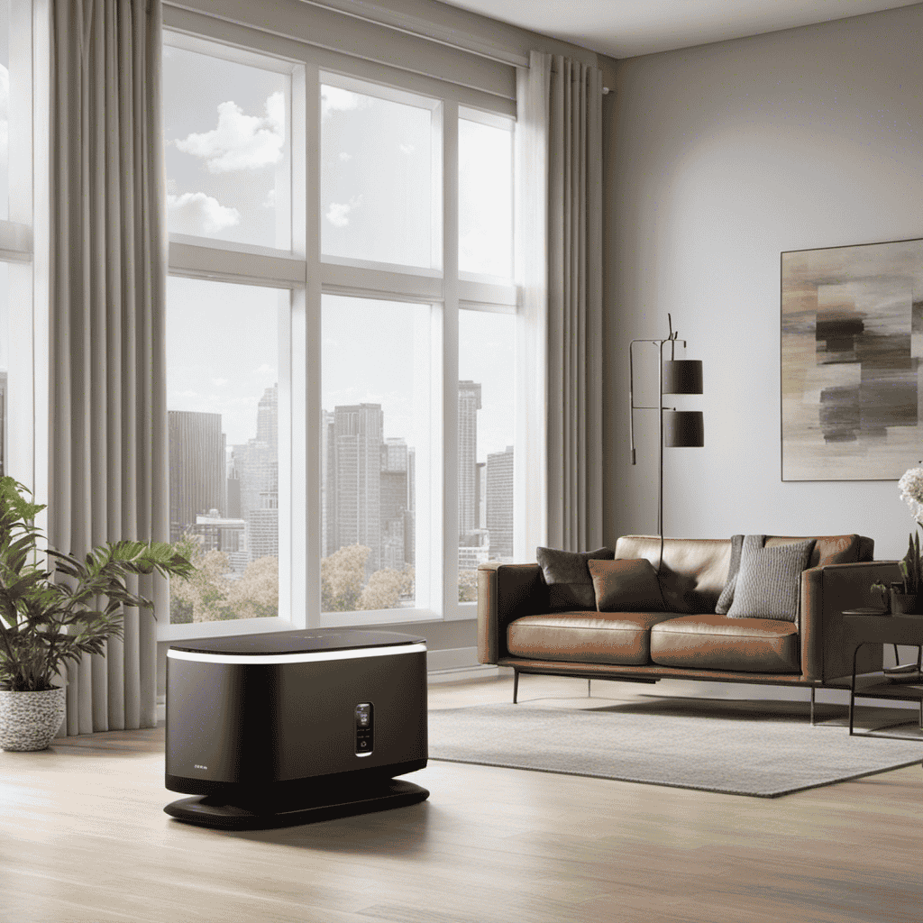 An image that showcases the ideal placement for an air purifier