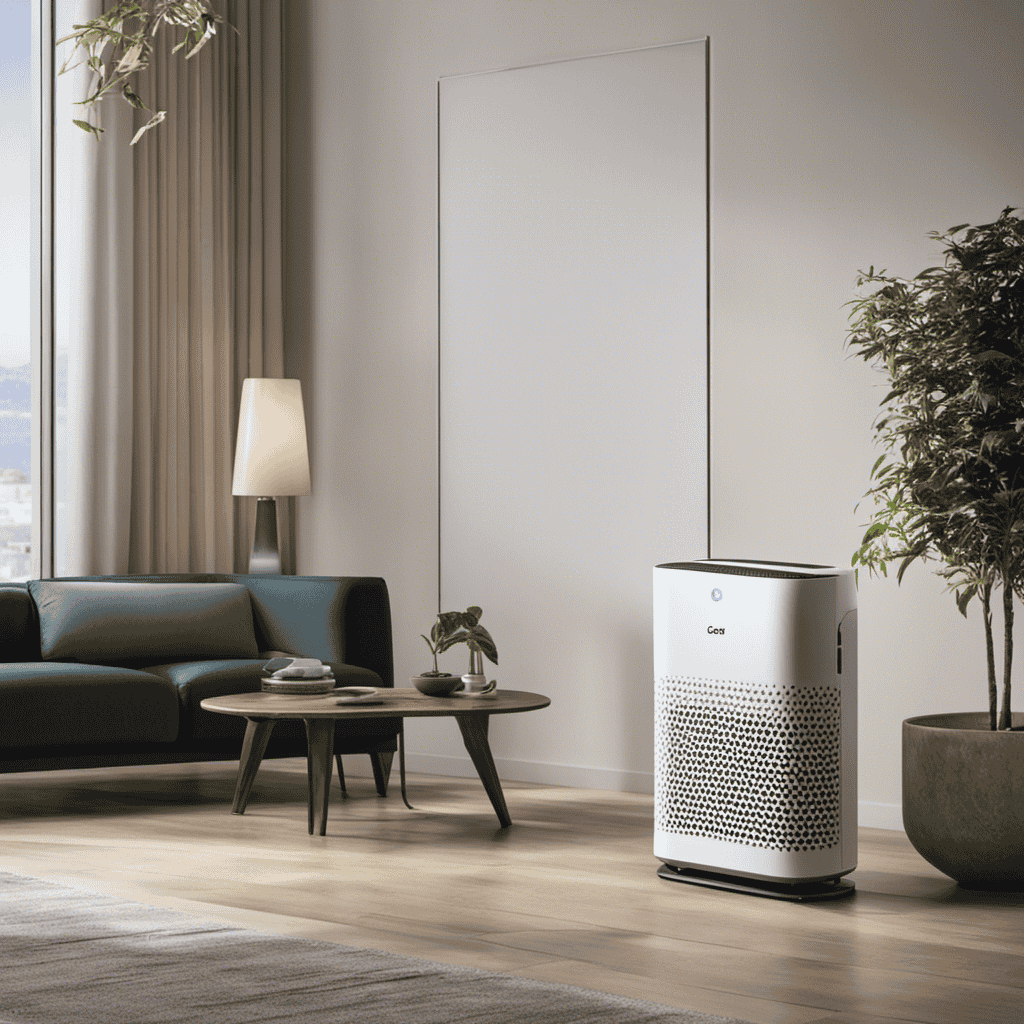 An image showcasing a variety of air purifiers side by side, each with a distinct CADR rating displayed prominently