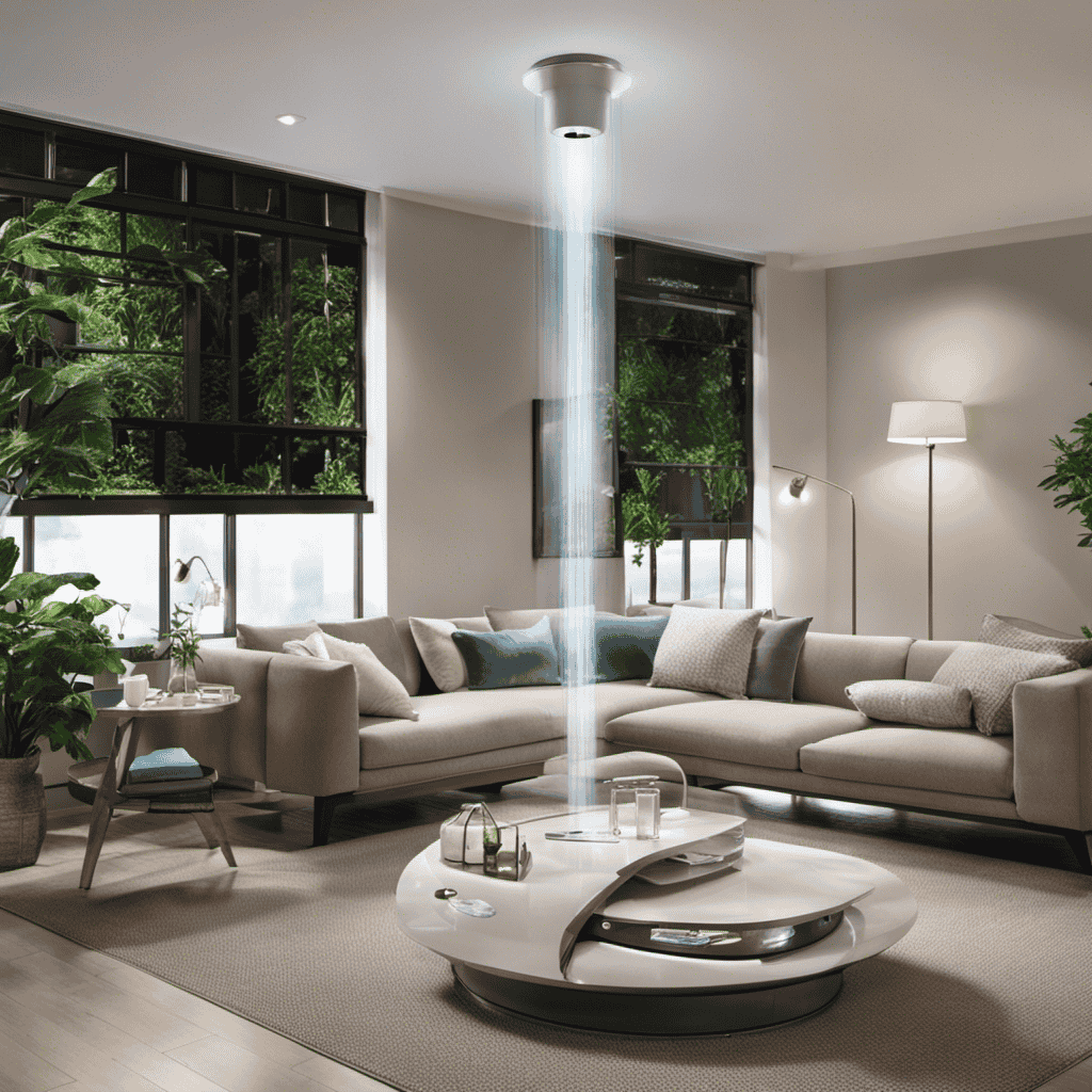 An image showcasing the Crystal Aura Air Purifier seamlessly blending into any environment