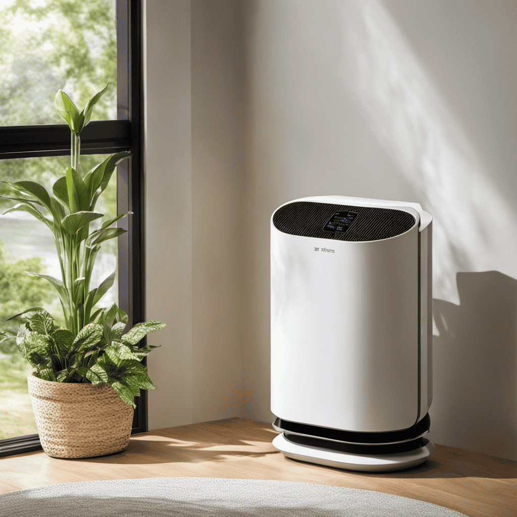An image showcasing the Eco Fresh Air Purifier in action