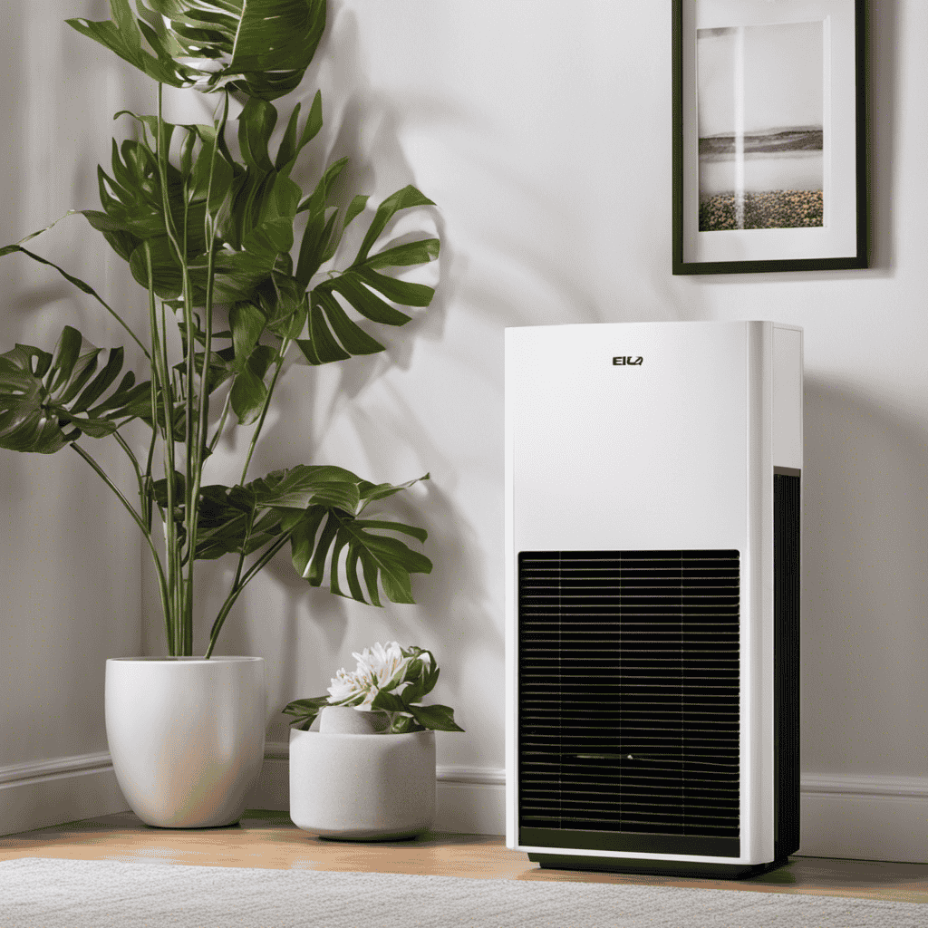 An image showcasing the El490 Series filter seamlessly fitting into an air purifier, demonstrating its compatibility