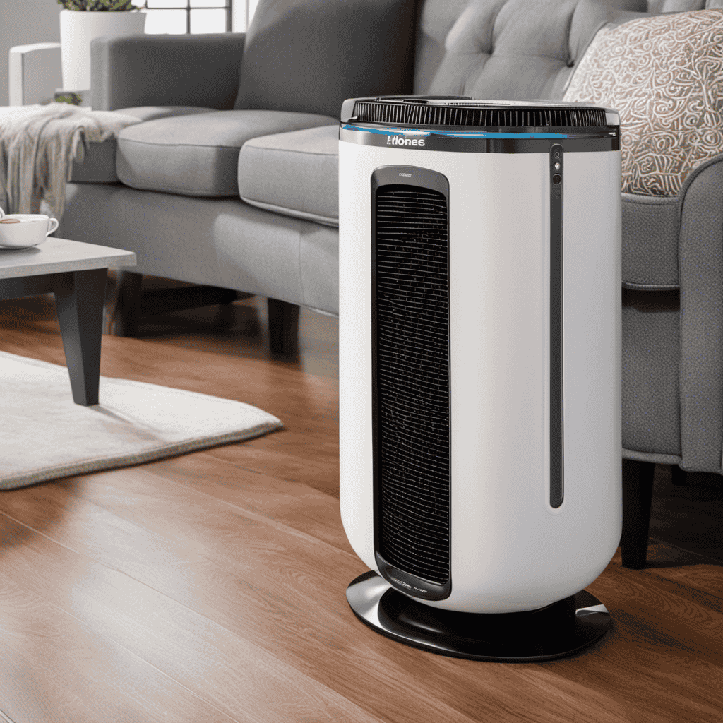 An image showcasing the Holmes® Visipure Tower Air Purifier Hap9425's advanced filter system