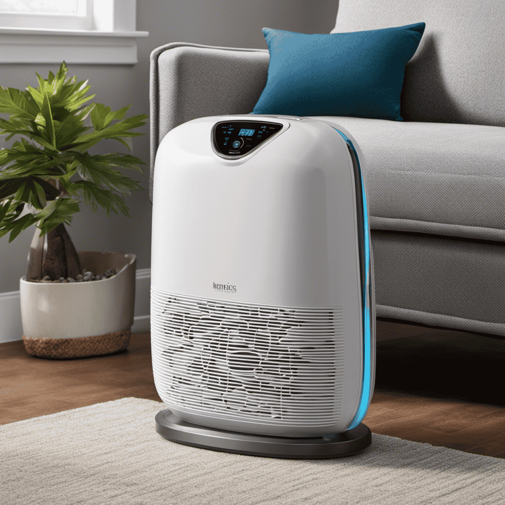 An image showcasing a step-by-step guide on using the Homedics Totalclean Air Purifier