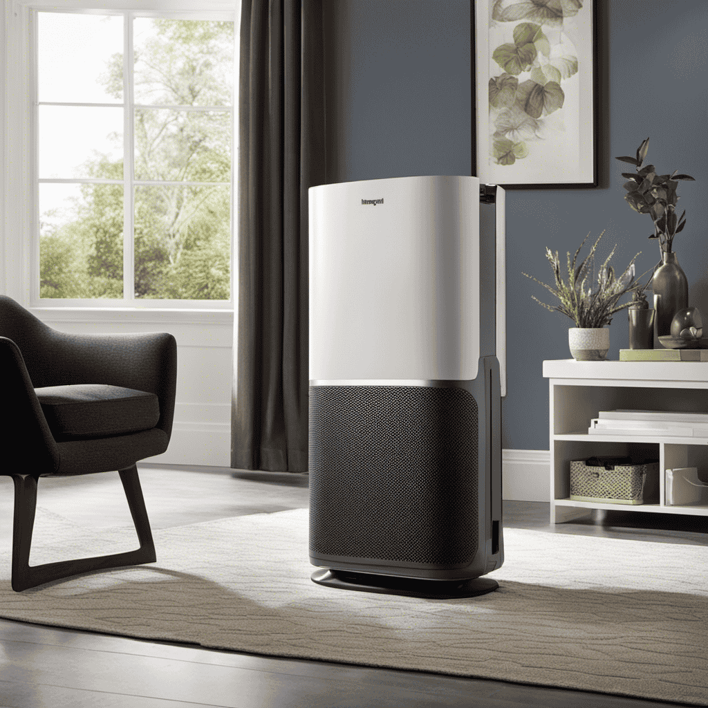 An image depicting a Honeywell Air Purifier 17000 with a clean, white HEPA filter