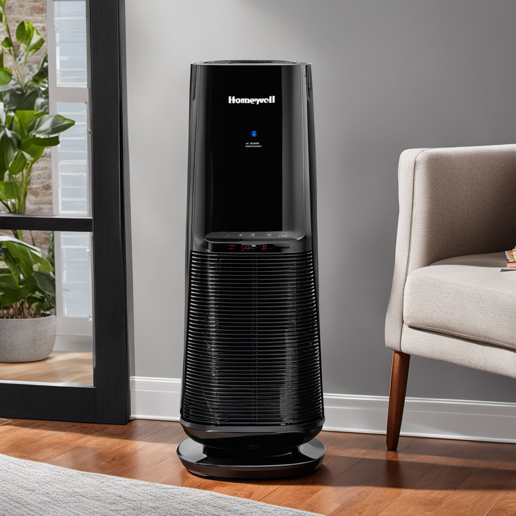 An image capturing the step-by-step cleaning process of the Honeywell Airgenius 5 Hfd320 Oscillating Tower Air Purifier