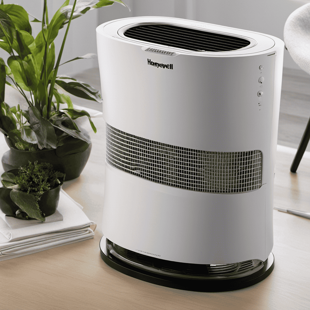 An image showcasing the step-by-step process of cleaning the Honeywell Compact Air Purifier with Permanent HEPA Filter HHT-011