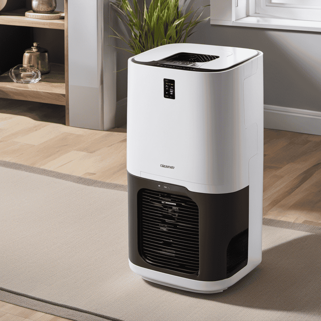 An image that showcases a step-by-step guide on cleaning a living air purifier