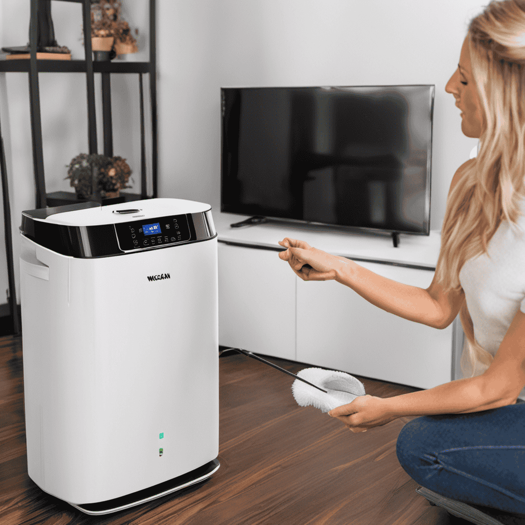 An image showcasing a step-by-step guide to cleaning your Wagan Air Purifier
