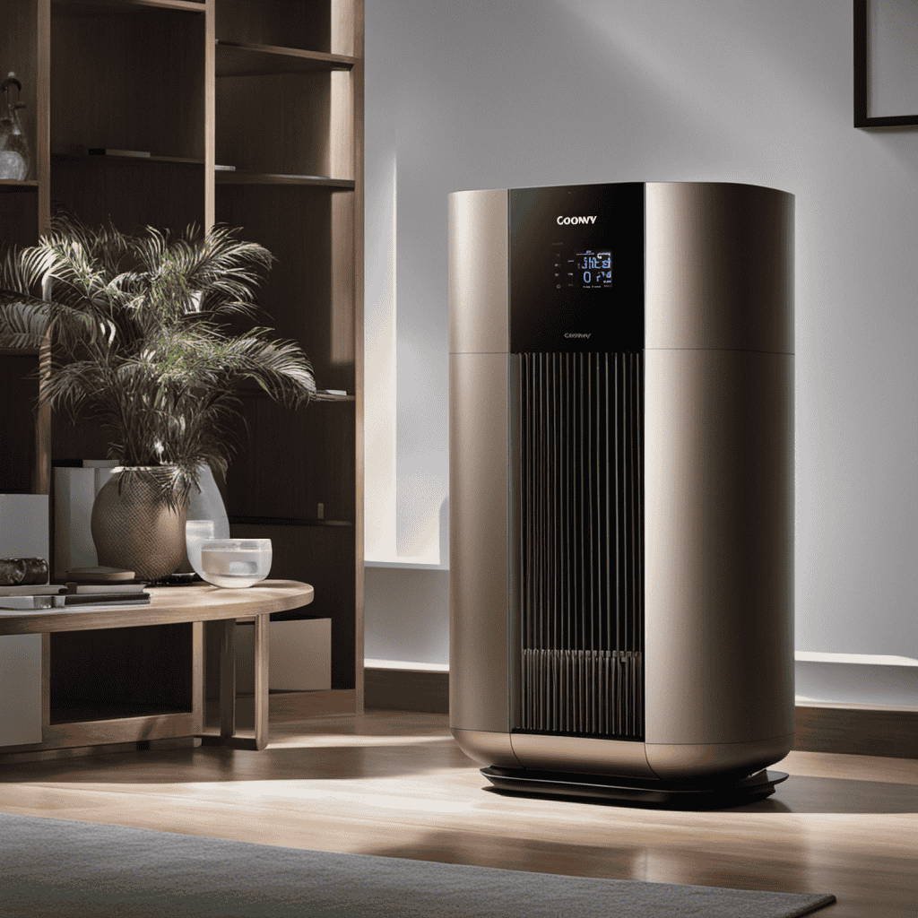 An image that showcases the intricate inner workings of a Coway air purifier