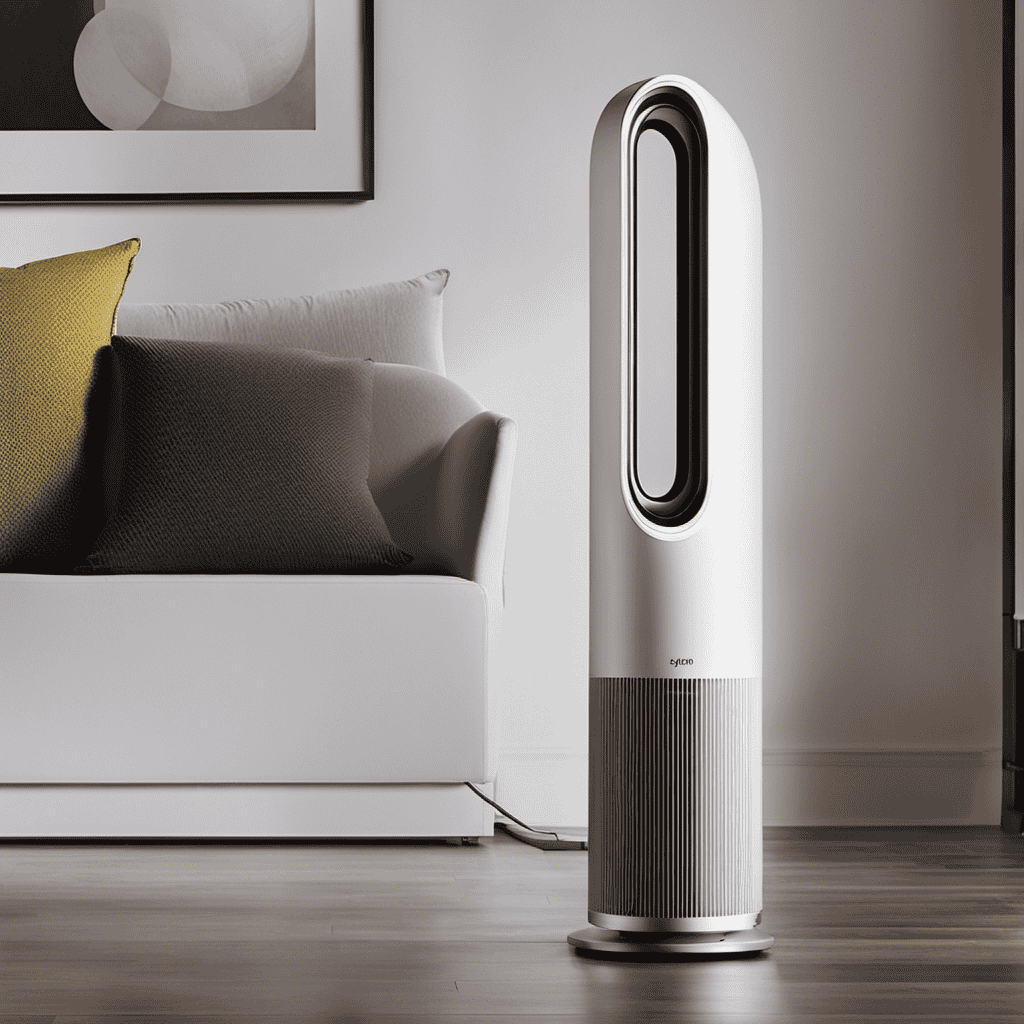 An image showcasing a pristine Dyson Air Purifier, displaying its removable filter in perfect condition