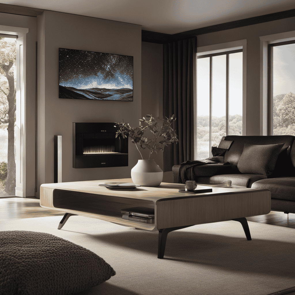 An image of a serene living room, softly illuminated by ambient light