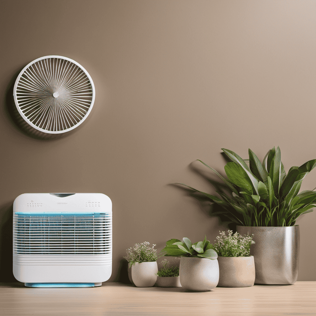 An image showcasing a brand-new air purifier filter placed next to a calendar, displaying the current date