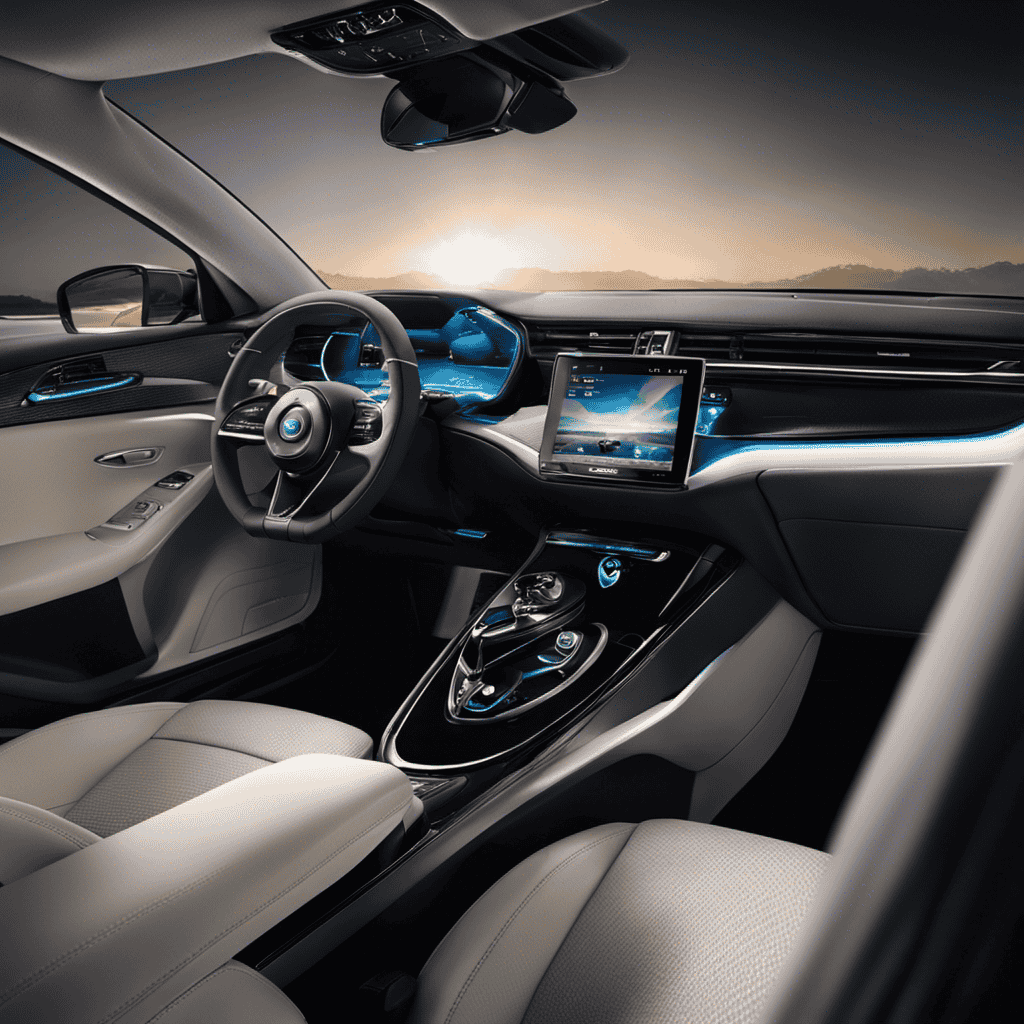 An image capturing a serene car interior, illuminated by soft natural light