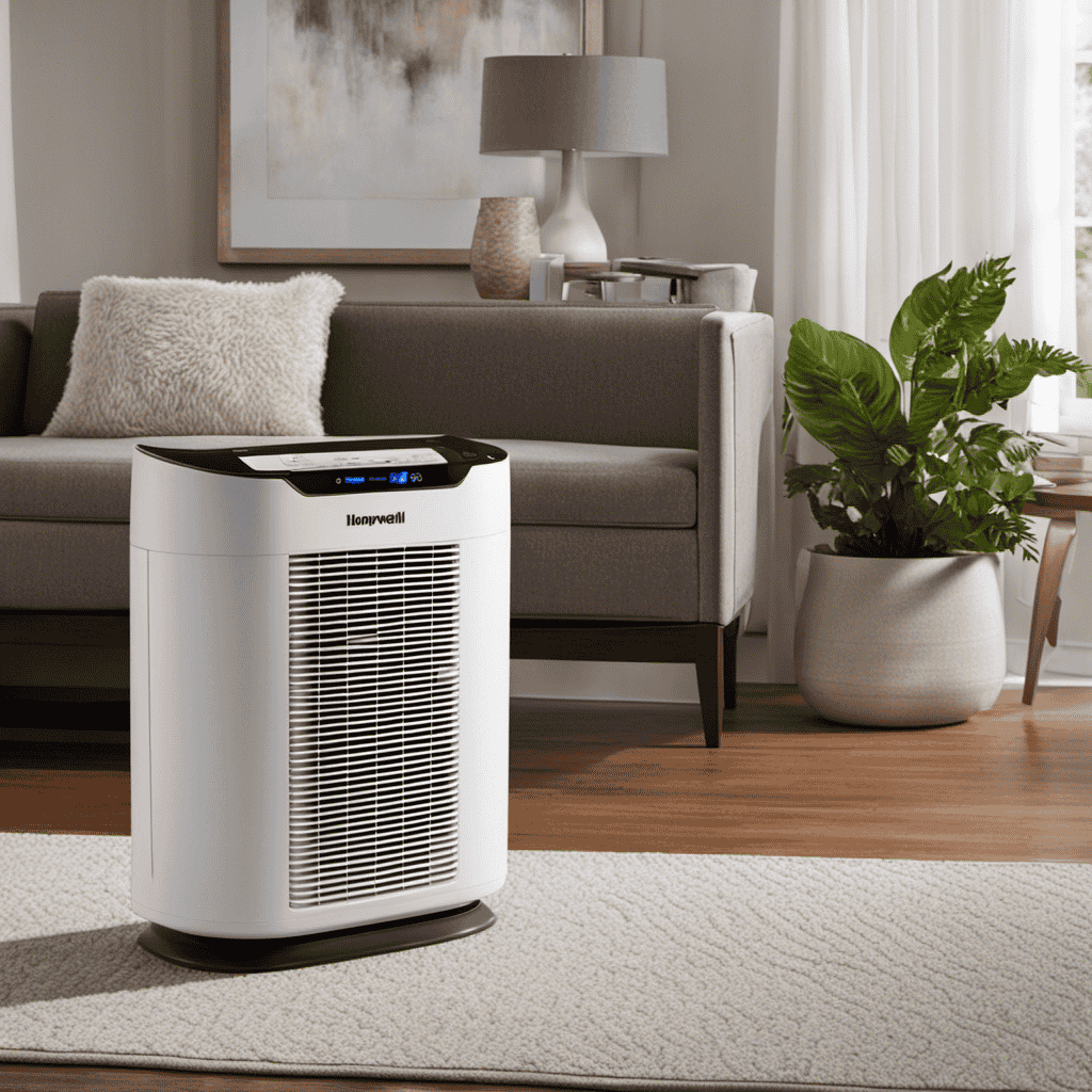 An image showcasing the Honeywell 50250-S HEPA Air Purifier, emphasizing the removable filters