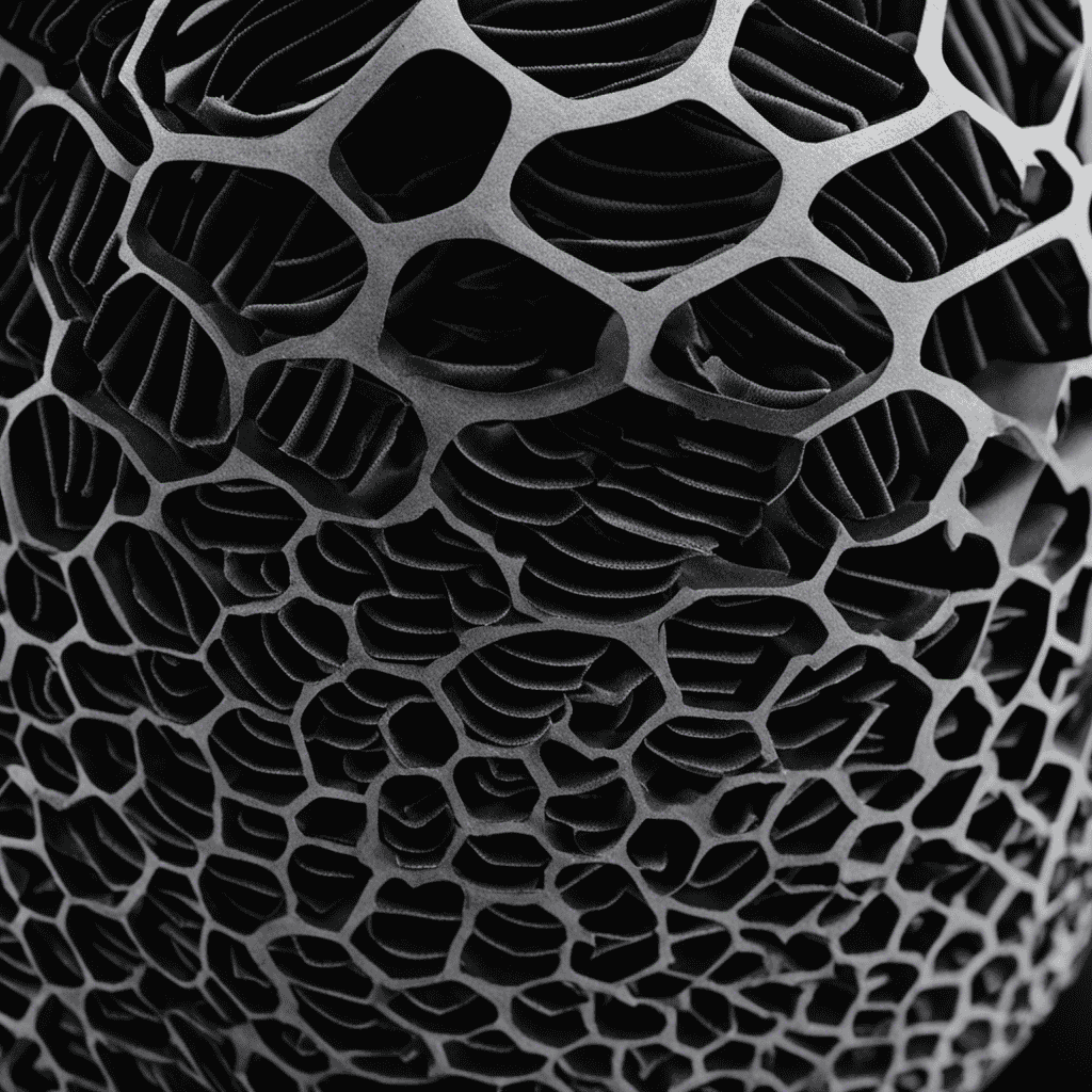 An image showcasing a close-up of an air purifier's charcoal filter, filled with a significant amount of charcoal granules