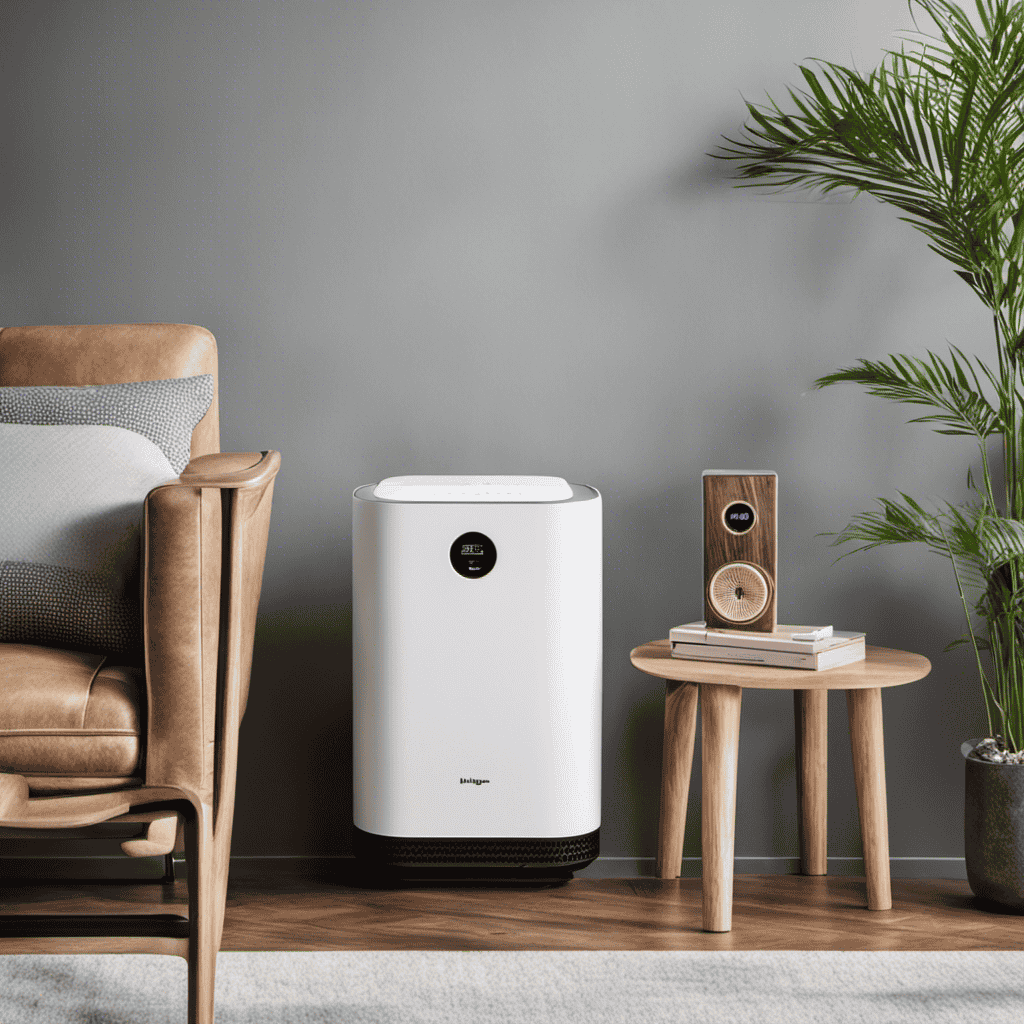 An image showcasing a variety of air purifiers, each uniquely designed with sleek aesthetics and modern features, highlighting their price range from affordable to high-end options