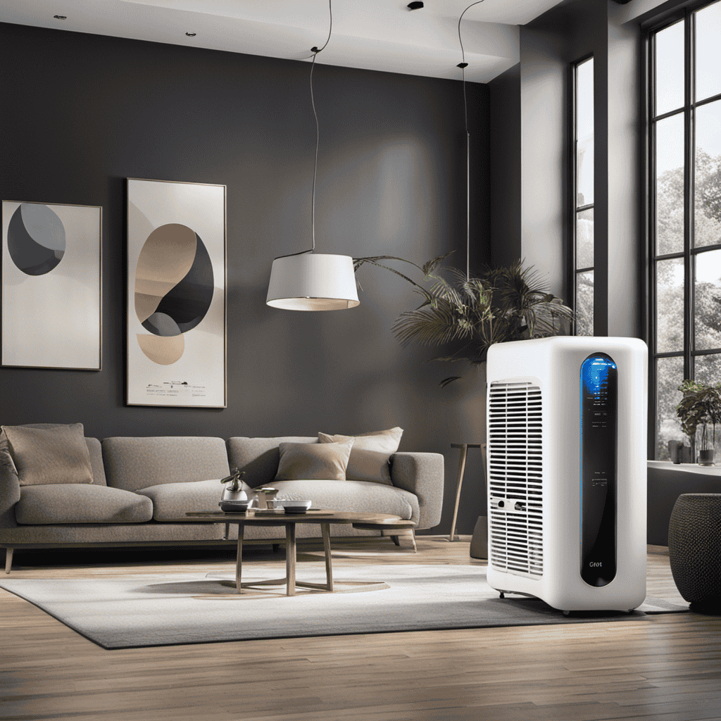 An image showcasing a diverse range of air purifier components, including precise filters, activated carbon, UV-C lights, and smart control panels, all meticulously assembled to illustrate the cost of building an air purifier