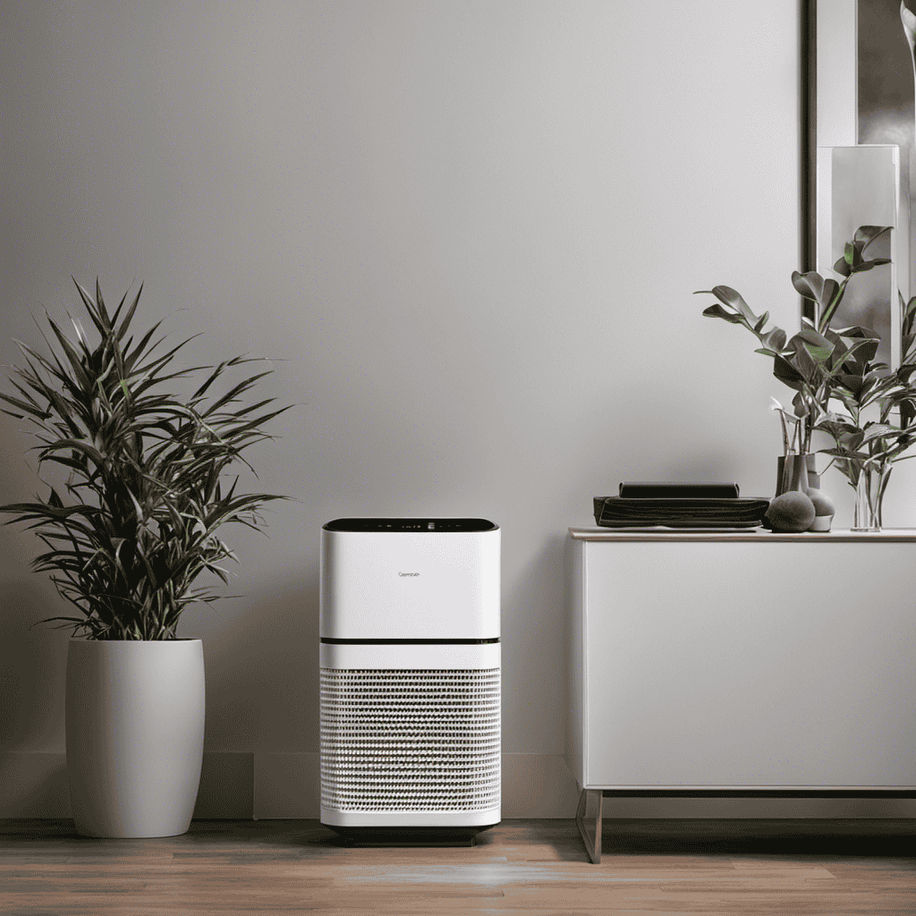 An image featuring a clean, pristine air purifier with a brand new filter, positioned next to a dusty, old filter