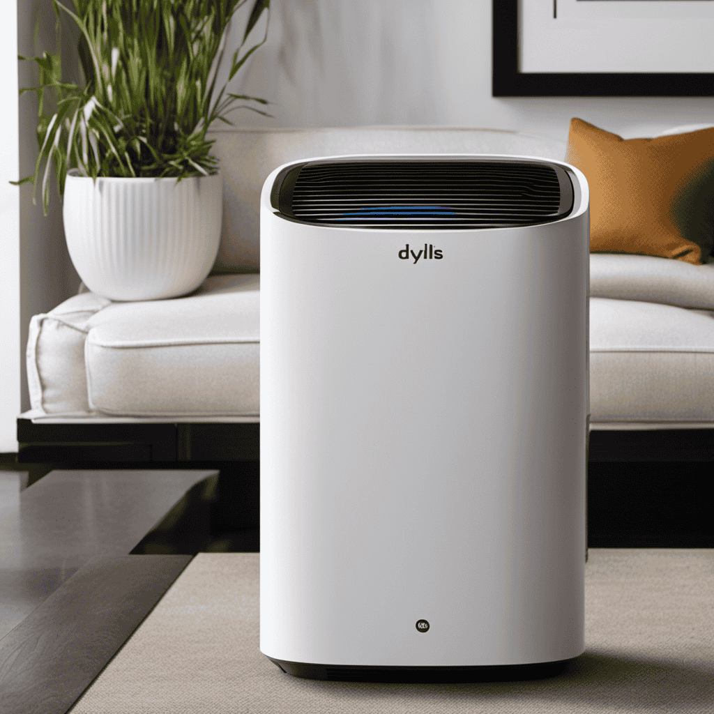 An image showcasing a close-up view of an Idylis Air Purifier with an open panel