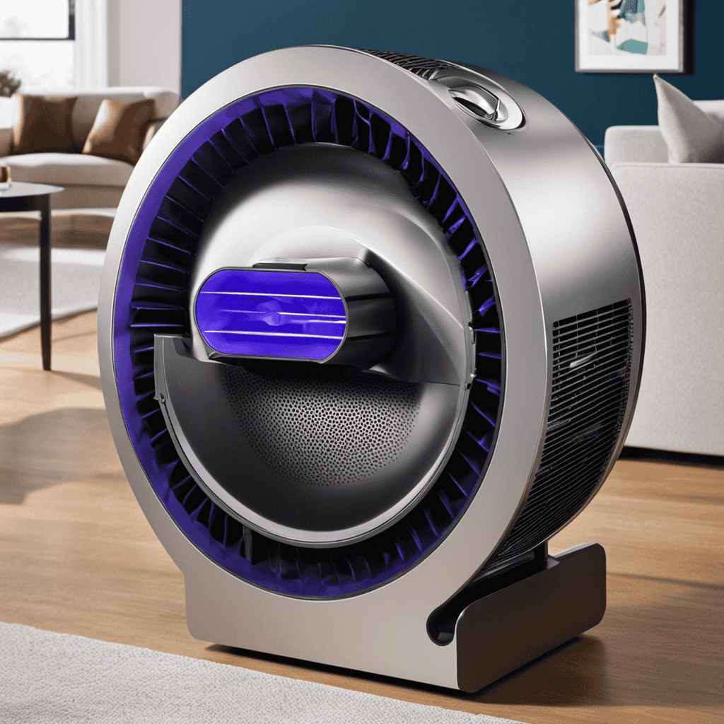 An image showcasing a step-by-step guide on changing the filter in a Dyson Air Purifier