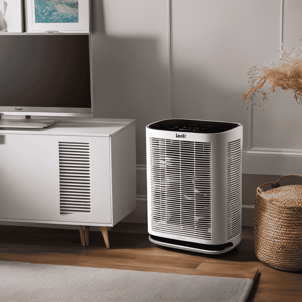 An image showcasing a step-by-step guide on changing the filter of a Levoit Air Purifier