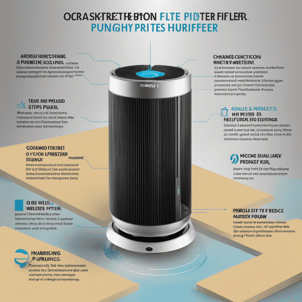 An image showcasing a step-by-step guide on changing the filter of a Homedics Air Purifier