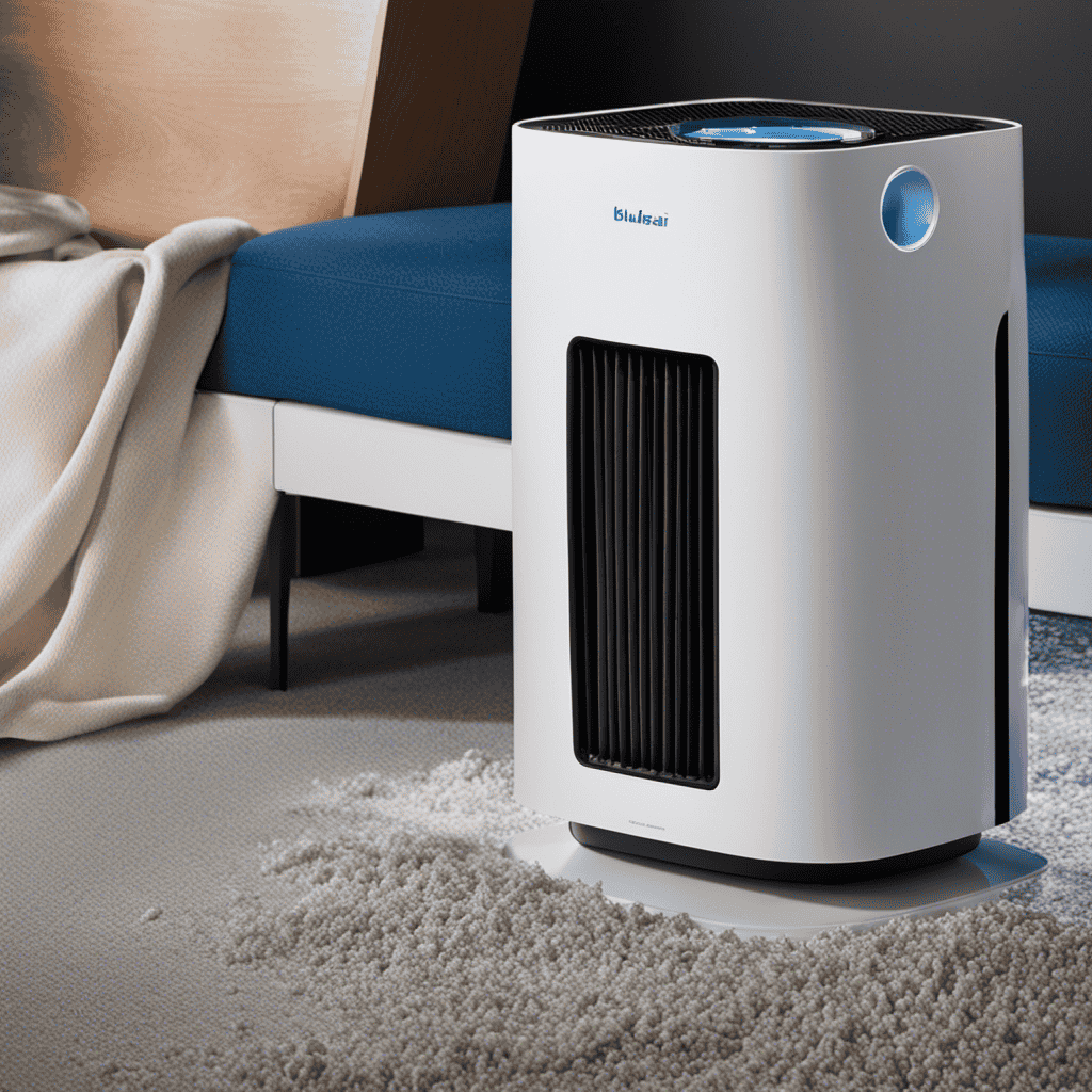 An image showcasing a step-by-step guide to cleaning a Blueair Air Purifier