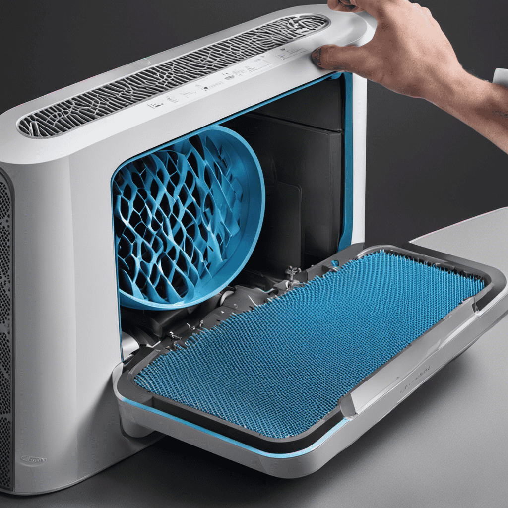 An image showcasing a step-by-step guide on cleaning a Dyson Air Purifier filter
