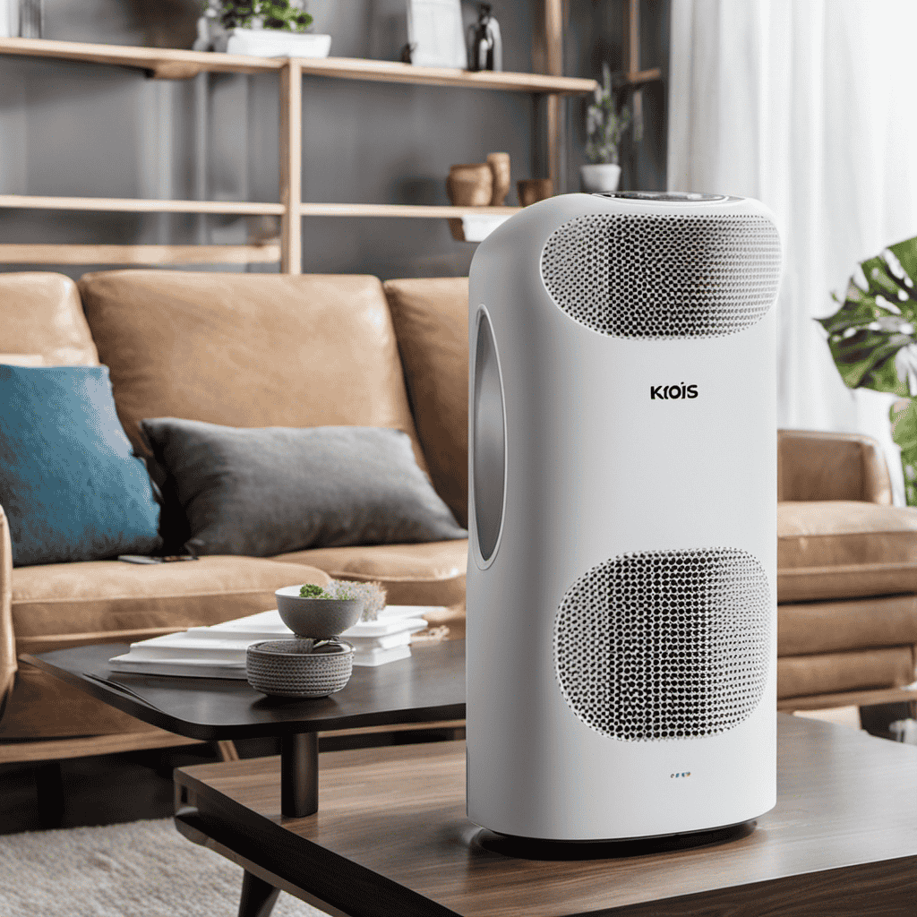 An image showcasing a step-by-step guide on cleaning the Koios Air Purifier