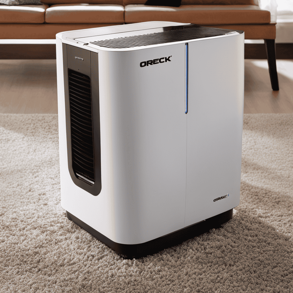 An image showcasing a step-by-step visual guide on cleaning the Oreck XL Professional Air Purifier