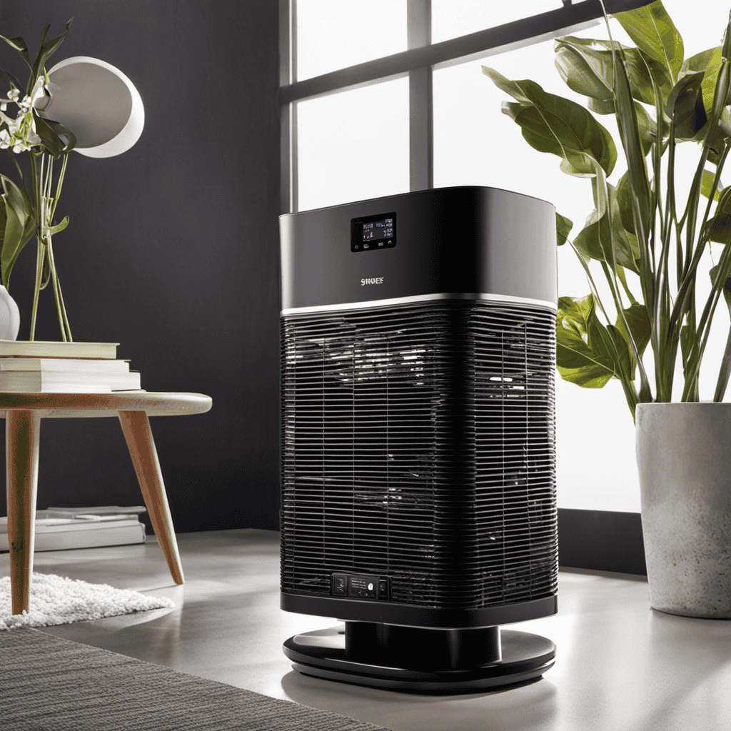An image showcasing the step-by-step process of cleaning a Sharper Image Ionic Breeze Air Purifier