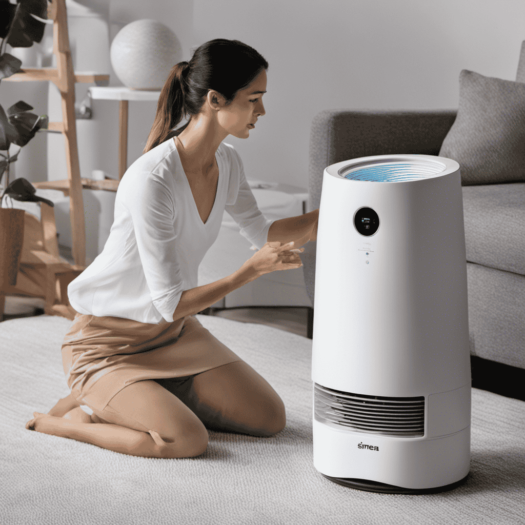 An image illustrating the step-by-step cleaning process of the Sirena Twister Air Purifier