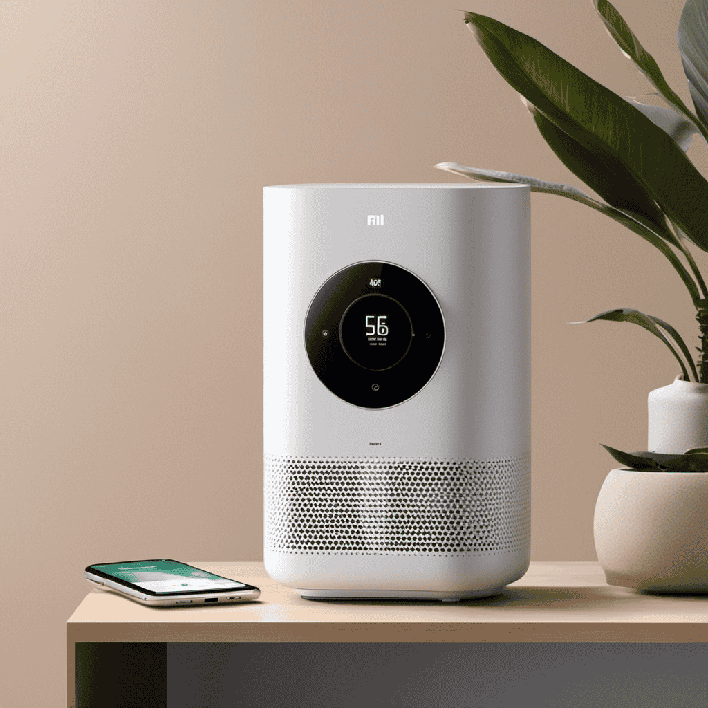An image showcasing a step-by-step guide on connecting a Xiaomi Air Purifier 2 to iOS