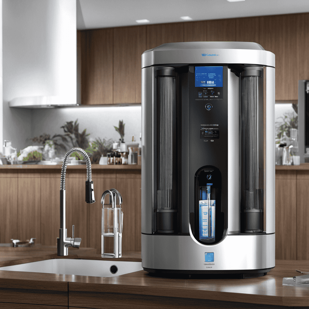 An image showcasing a step-by-step guide to eliminating air from the Hybrid Water Purifier system by Waterlogic