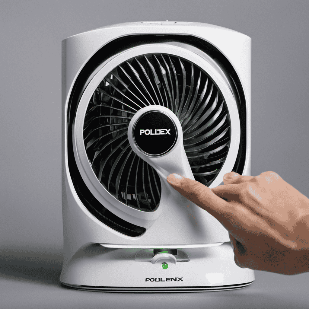 An image showcasing a step-by-step guide on lubricating a Pollenex Air Purifier