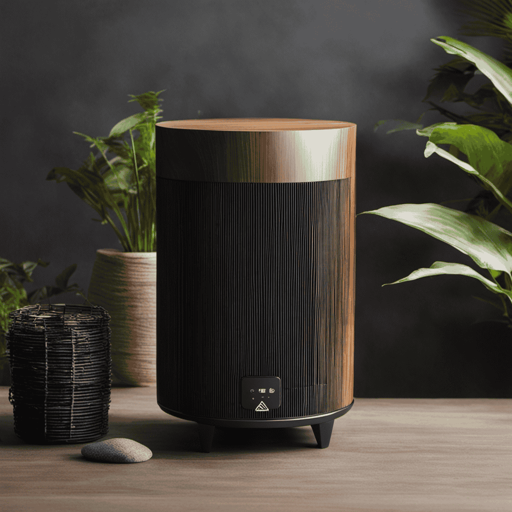 An image showcasing the step-by-step process of crafting an activated charcoal air purifier: from gathering natural materials like bamboo and charcoal, to assembling the purifier with precision and care