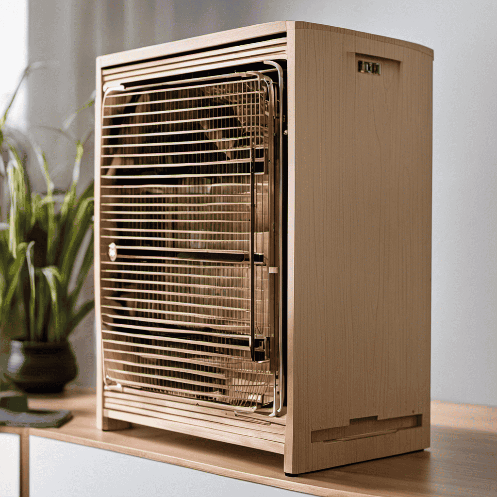 An image showcasing a step-by-step guide to assembling an air purifier using a box fan
