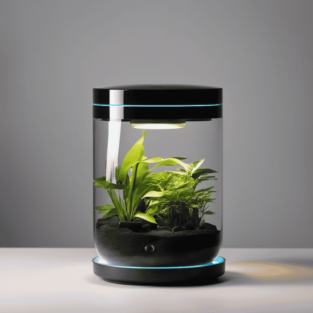 An image showcasing the step-by-step process of assembling a simple air purifier: a clear glass jar filled with activated charcoal, a small fan fixed on top, connected to a power source, and surrounded by green plants for added freshness