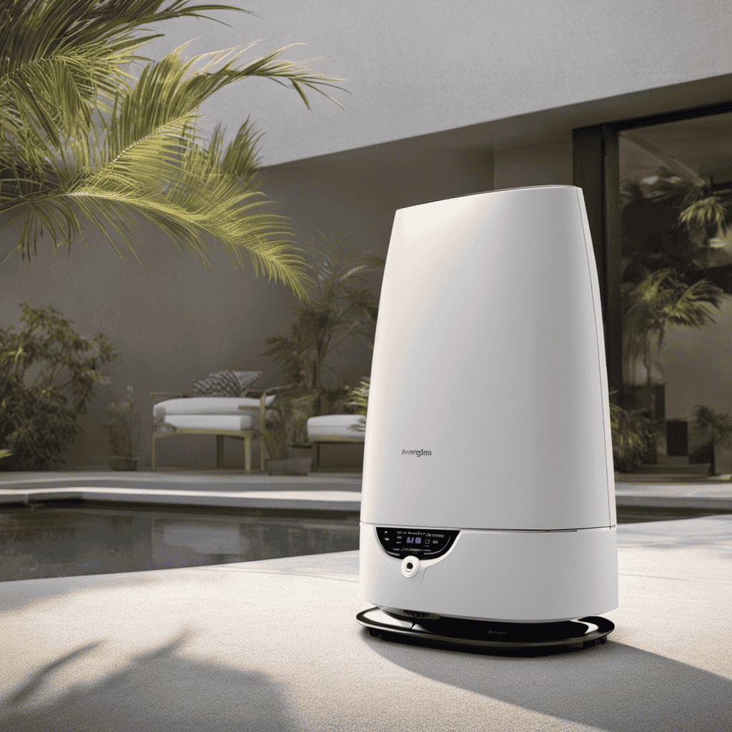 An image showcasing an open air purifier emitting clean, fresh air, surrounded by swirling smoke particles