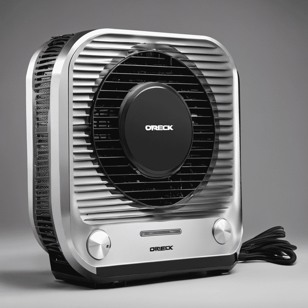 An image showcasing the step-by-step process of disassembling an Oreck XL Air Purifier's fan