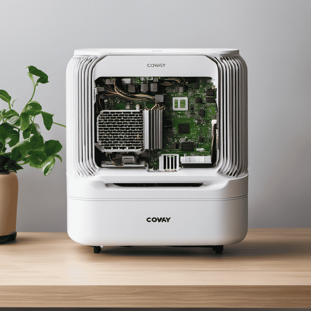 An image showcasing a step-by-step guide to replacing the motherboard on a Coway Air Purifier