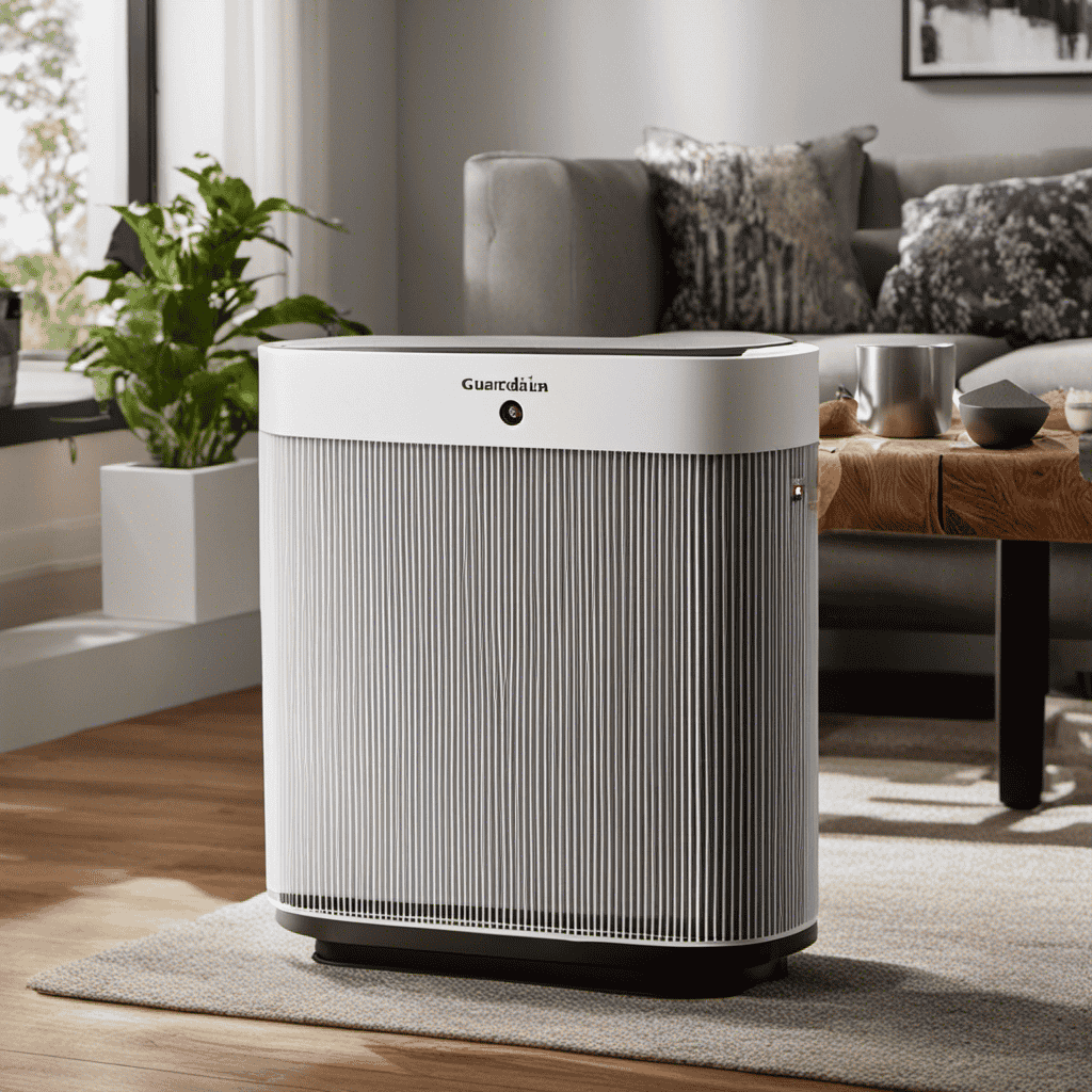 An image showcasing a step-by-step guide to replacing a Guardian Air Purifier filter