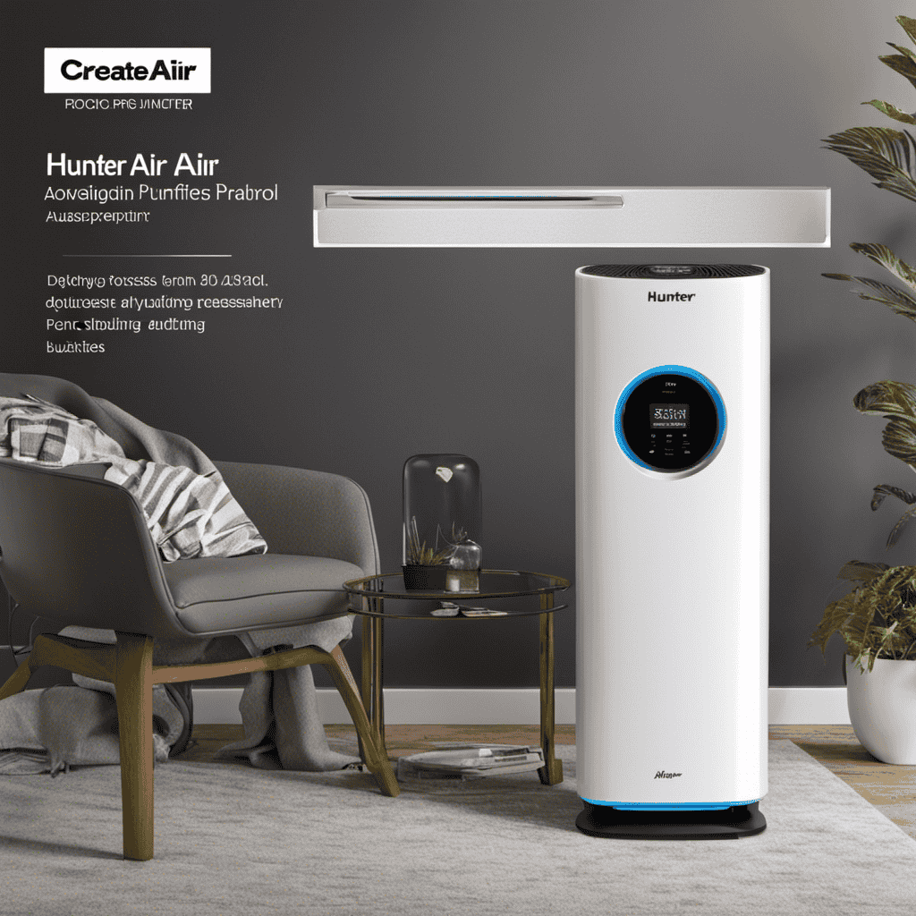 An image showcasing the step-by-step process of resetting a Hunter Air Purifier 30890