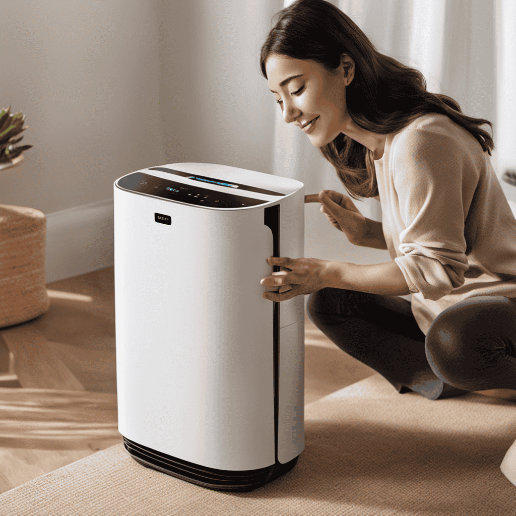 An image depicting a step-by-step guide on setting up an air purifier