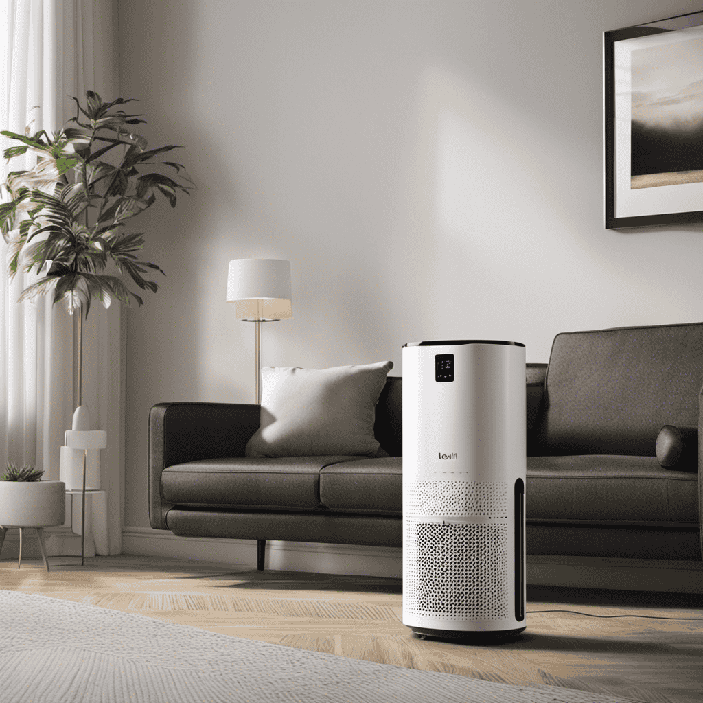 An image showcasing a Levoit Air Purifier with a clear view of its control panel