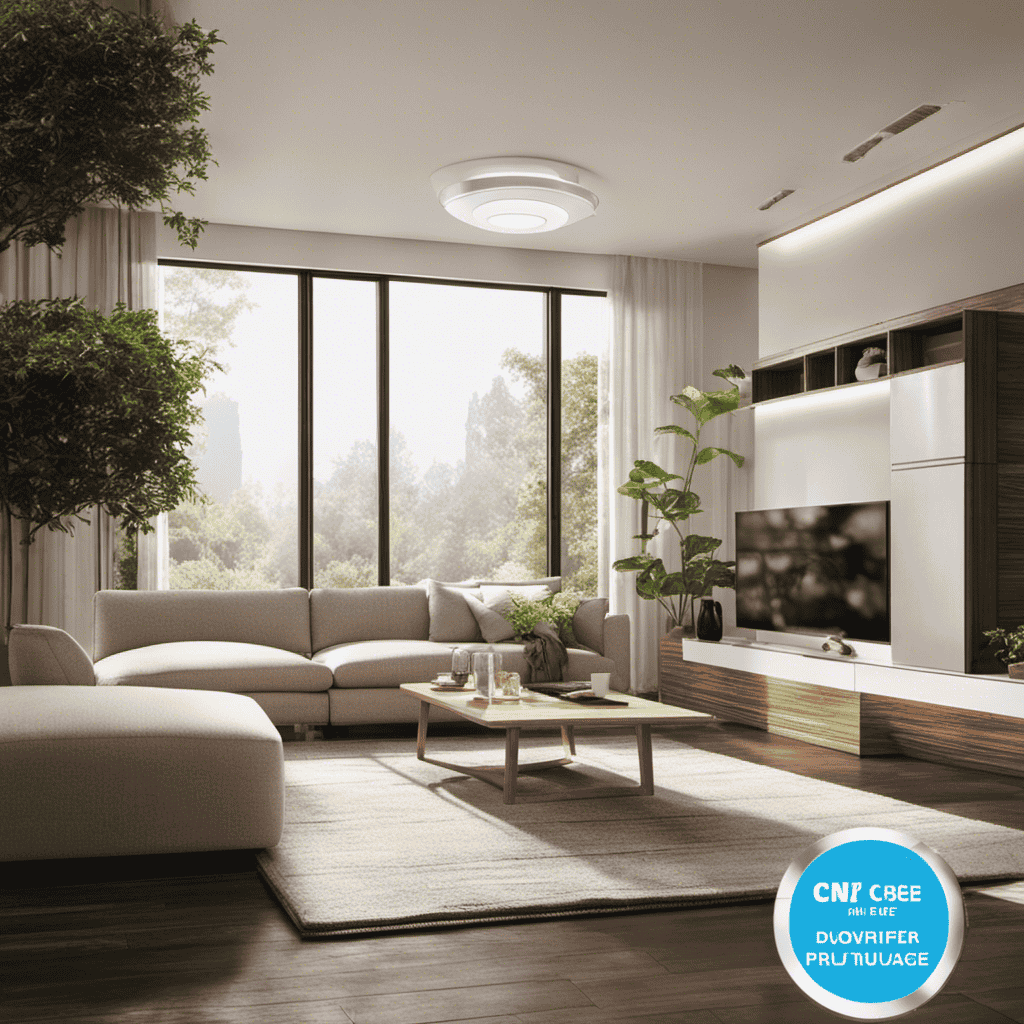 An image of a serene living room, bathed in natural light